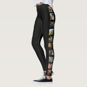 Trendy moderner Foto-Streifen Leggings (Links)