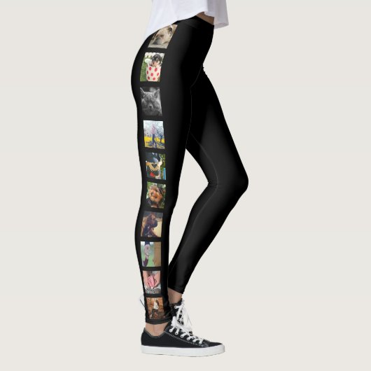 Trendy moderner Foto-Streifen Leggings (Rechts)