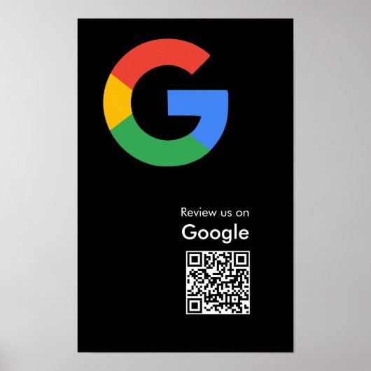 Trendy moderner Google-Review-QR-Code-Poster Poster (Vorne)