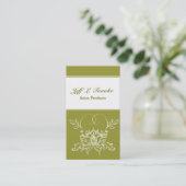 Trendy moderner Hennastrauch-indische weißer Visitenkarte (Stehend Vorderseite)