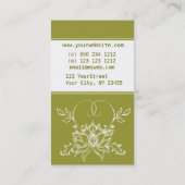 Trendy moderner Hennastrauch-indische weißer Visitenkarte (Rückseite)