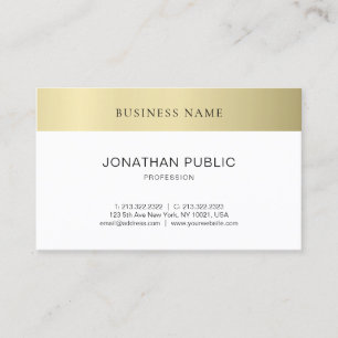 Trendy moderner Minimalistic schlichter Goldblick Visitenkarte