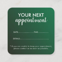Trendy Moderner Salon-Termin-Erinnerungskarte