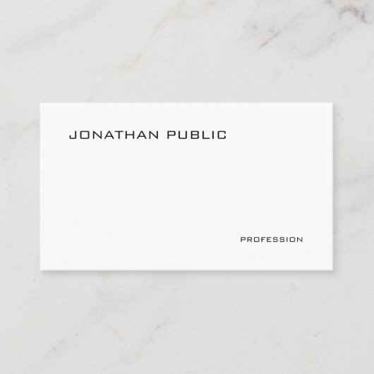 Trendy Modernes, Berufliches Elegantes Cool Visitenkarte (Vorderseite)