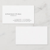 Trendy modernes einfacher Entwurfs-elegantes Visitenkarte (Vorne/Hinten)