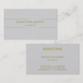 Trendy modernes elegantes Goldgestreifter Visitenkarte (Vorne/Hinten)