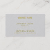 Trendy modernes elegantes Goldgestreifter Visitenkarte (Rückseite)