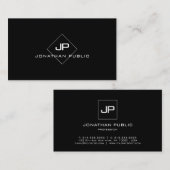 Trendy modernes elegantes Monogramm-berufliches Visitenkarte (Vorne/Hinten)