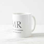 Trendy Modernes Monogramm Einfach Minimalistisch Kaffeetasse (VorderseiteRechts)
