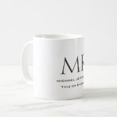 Trendy Modernes Monogramm Einfach Minimalistisch Kaffeetasse (Vorderseite Links)