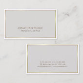 Trendy modernes stilvolles Farbgoldschlichter Visitenkarte (Vorne/Hinten)