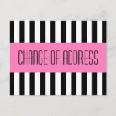 Trendy modische rosa neue Adresse bewegt Ankündigungspostkarte (Vorderseite)