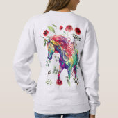 Trendy modische Unicorn Cats Spaß Sweatshirt (Rückseite)