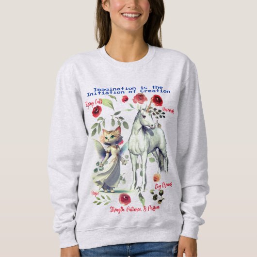 Trendy modische Unicorn Cats Spaß Sweatshirt (Vorderseite)