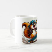 trendy mok met hamster op skateboard kaffeetasse (Vorderseite Links)
