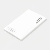 Trendy monochrome Moderne Minimal Schwarz und Weiß Post-it Klebezettel (angewinkelt)