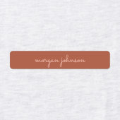 Trendy Monogram | Burnt Orange + Blindskriptname Etiketten (Design 2)