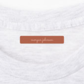 Trendy Monogram | Burnt Orange + Blindskriptname Etiketten (Befestigt)