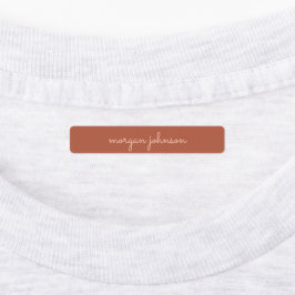 Trendy Monogram | Burnt Orange + Blindskriptname Etiketten