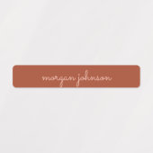 Trendy Monogram | Burnt Orange + Blindskriptname Etiketten (Design 1)