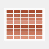 Trendy Monogram | Burnt Orange + Blindskriptname Etiketten (Blatt)