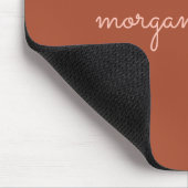 Trendy Monogram | Burnt Orange + Blindskriptname Mousepad (Ecke)