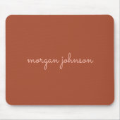 Trendy Monogram | Burnt Orange + Blindskriptname Mousepad (Vorne)