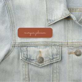 Trendy Monogram | Burnt Orange + Blindskriptname Namensschild