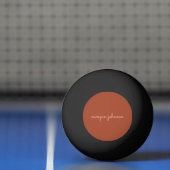 Trendy Monogram | Burnt Orange + Blindskriptname Tischtennisball (Netto)