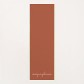 Trendy Monogram | Burnt Orange + Blindskriptname Yogamatte (Vorderseite)