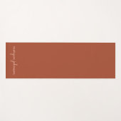 Trendy Monogram | Burnt Orange + Blindskriptname Yogamatte (Vorderseite (Horizontal))