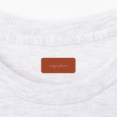 Trendy Monogram | Burnt Orange + Blush Script Name Etiketten (Befestigt)