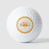 Trendy Monogram - Chic Herbstfarben Golfball (Vorderseite)