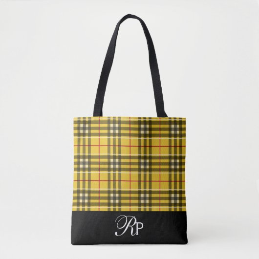 Trendy Monogram Clan MacLeod Kariert Tasche (Vorderseite)