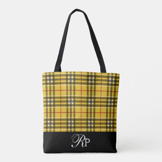 Trendy Monogram Clan MacLeod Kariert Tasche (Rückseite)