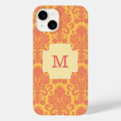 Trendy Monogram Coral Damask und Sun Custom Case M (Rückseite)