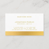 Trendy Monogram Elegante Moderne Gold Template Visitenkarte (Rückseite)