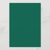 Trendy Monogram Emerald Green Save the Date Einladung (Rückseite)