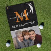 Trendy Monogram & Foto Fathers Day Gift Golf Towe Golfhandtuch