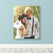 Trendy Monogram Foto Leinwanddruck (Insitu (Holzboden))