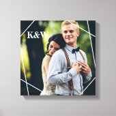 Trendy Monogram Foto Leinwanddruck (Vorderseite)
