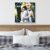 Trendy Monogram Foto Leinwanddruck (Insitu (Schlafzimmer))