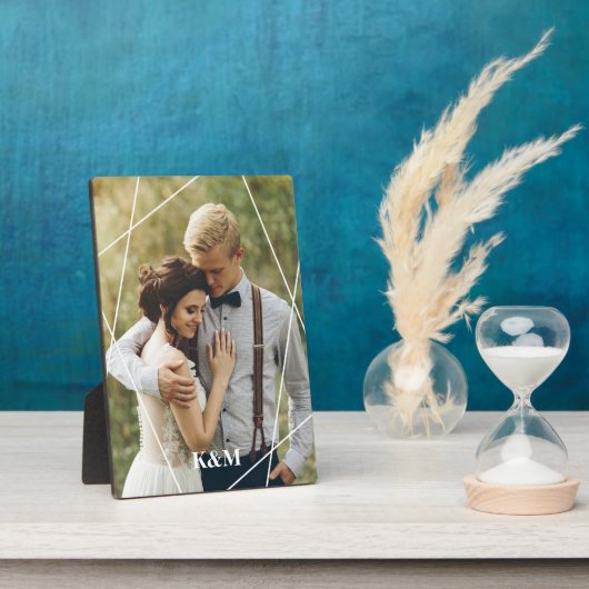 Trendy Monogram Fotoplatte (Seite)