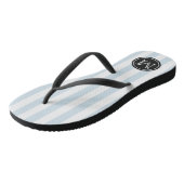 Trendy Monogram Gastgeschenk Hochzeit | Farbe Badesandalen (Schrägansicht)