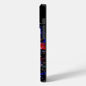 Trendy Monogram Glitzer Christmas Tree Navy Case-Mate iPhone Hülle (Rückseite / Links)