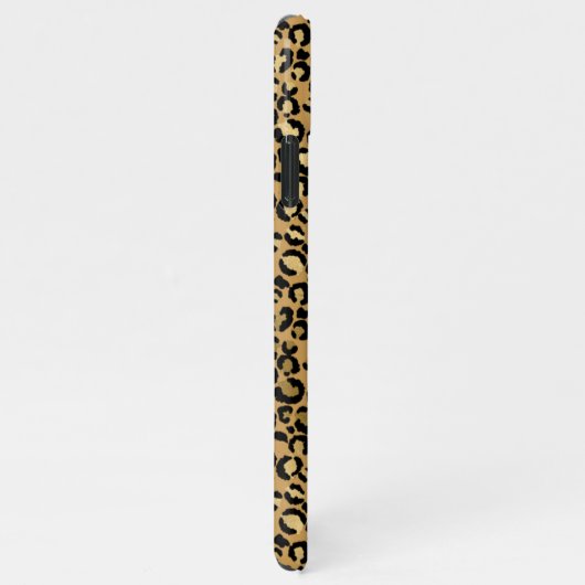Trendy Monogram Gold Leopard Muster Name iPhone Hülle (Rechte Seite)