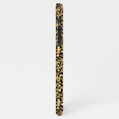 Trendy Monogram Gold Leopard Muster Name iPhone Hülle (Linke Seite)