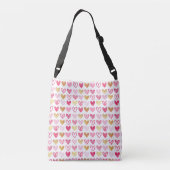 Trendy Monogram Heart Cross Body Bag Tragetaschen Mit Langen Trägern (Rückseite)
