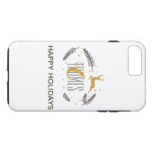 Trendy Monogram Holiday Phone Case (Rückseite (Horizontal))
