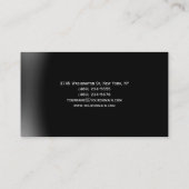 Trendy Monogram Law Business Card Visitenkarte (Rückseite)